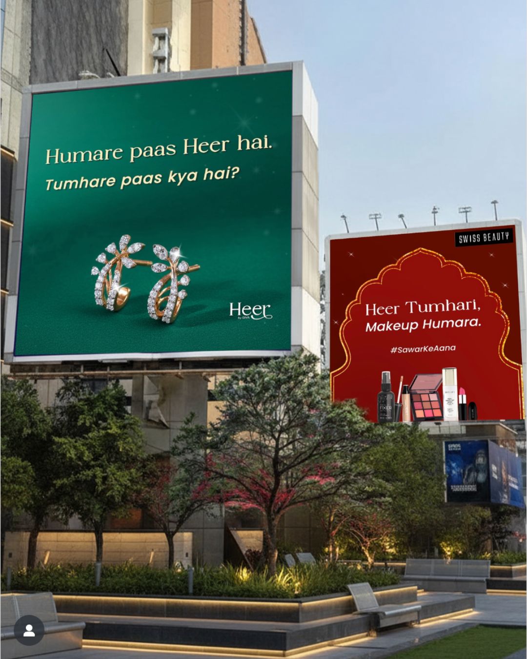 Beauty brand outdoor billboard campaign